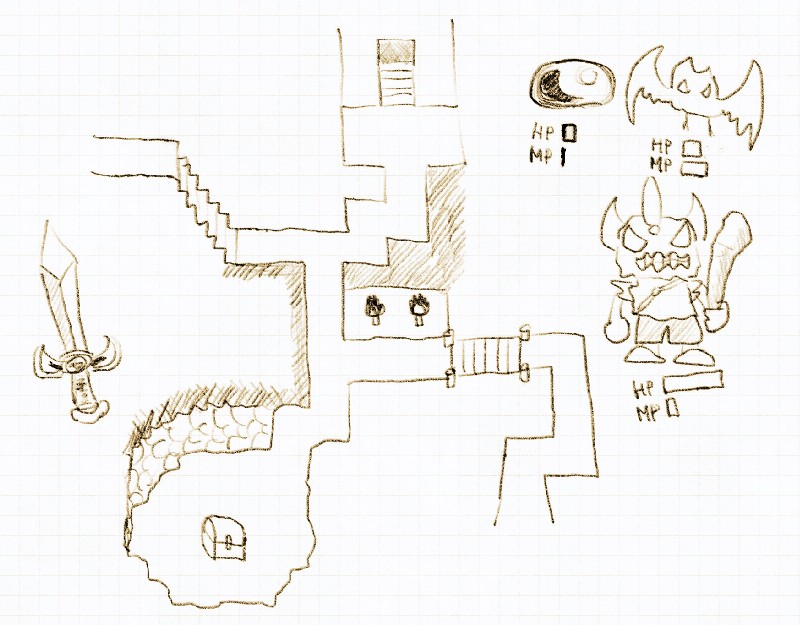 幼少期に描いていた落書きのイメージ