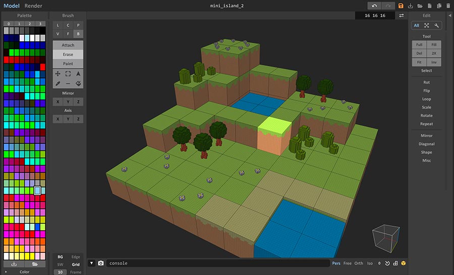 magicavoxel export to unity